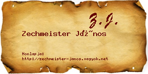 Zechmeister János névjegykártya