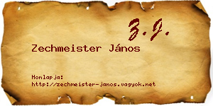 Zechmeister János névjegykártya